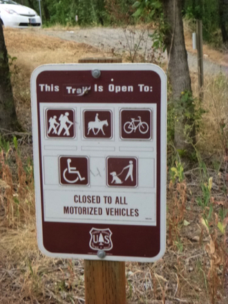 The Park is open to horses, hikers, bikes, wheelchairs and dogs on leashes